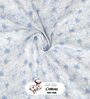 Monkler White & Lavender 100% Cotton Floral King Size Bedsheet with 2 Pillow Covers